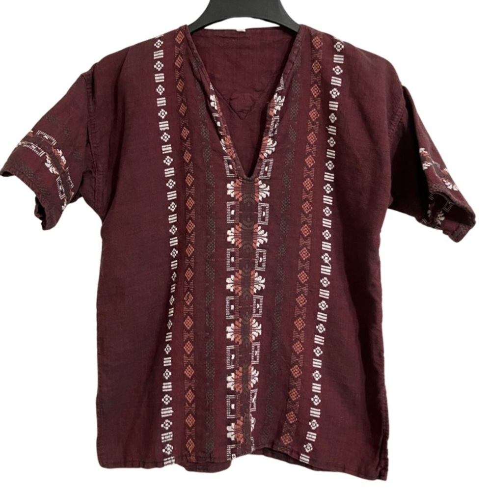 Unbranded Unisex Tribal Artesano Etno Hippie Boho Ethnic Short Sleeve Shirt Sz M